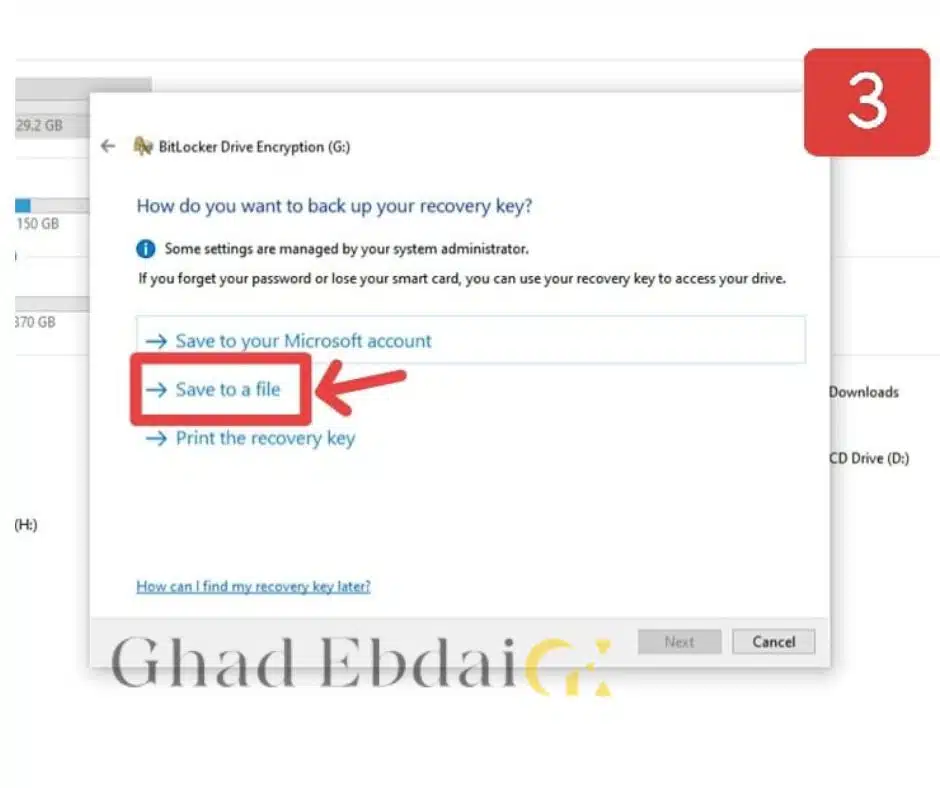 تأمين الفلاشة بكلمة مرور